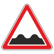 Дорожный знак 1.16 «Неровная дорога» (металл 0,8 мм, I типоразмер: сторона 700 мм, С/О пленка: тип А коммерческая)